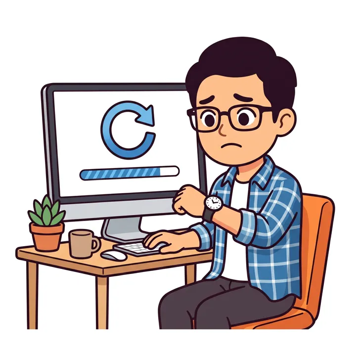 更新が終わらない