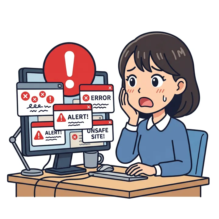 警告が消えない